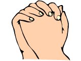 Hands folded in prayer